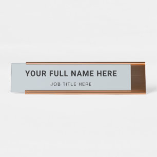 Professional Name Plate Custom with Job Title Line