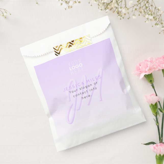 Professional Name & Slogan Template | Light Purple Favour Bags (Sealed)