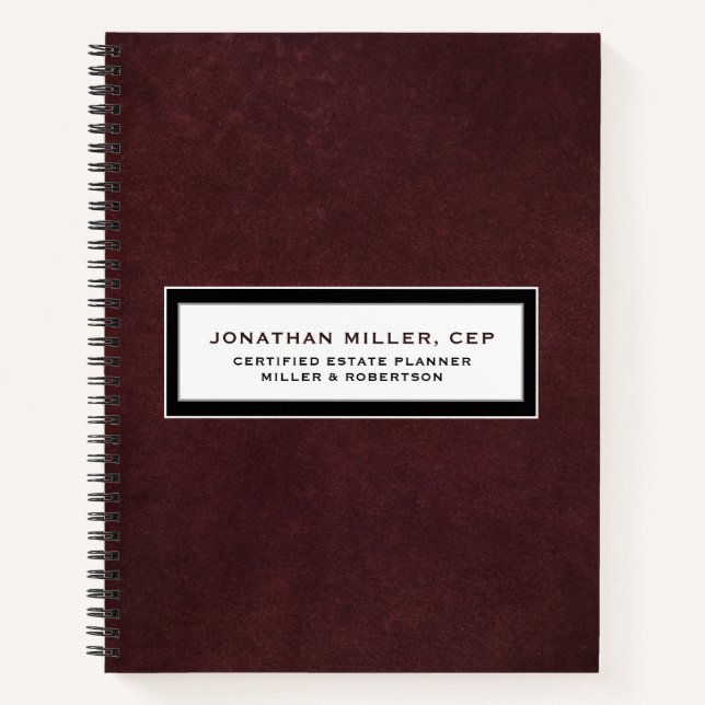 Professional Name Title Company Notebook (Front)