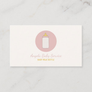 Professional Nanny Milk Bottle Business Card
