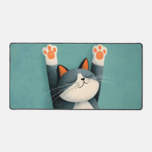 Professional Nap Taker Funny Sleeping Cat Desk Mat