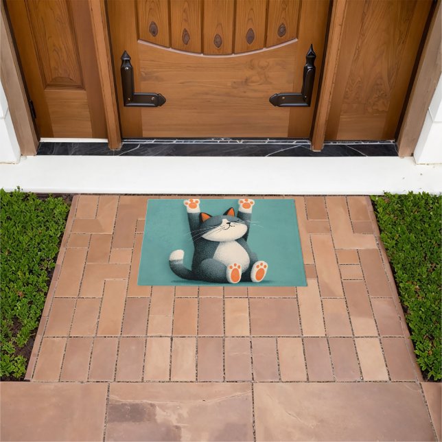 Professional Nap Taker Funny Sleeping Cat Doormat (Outdoor)