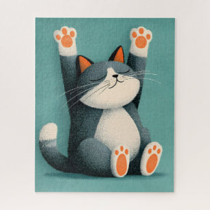 Professional Nap Taker Funny Sleeping Cat Jigsaw Puzzle