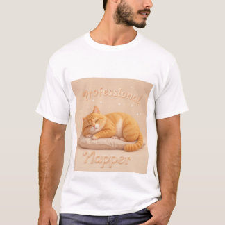 Professional Napper Cat Cute Sleeping Kitty T-Shirt