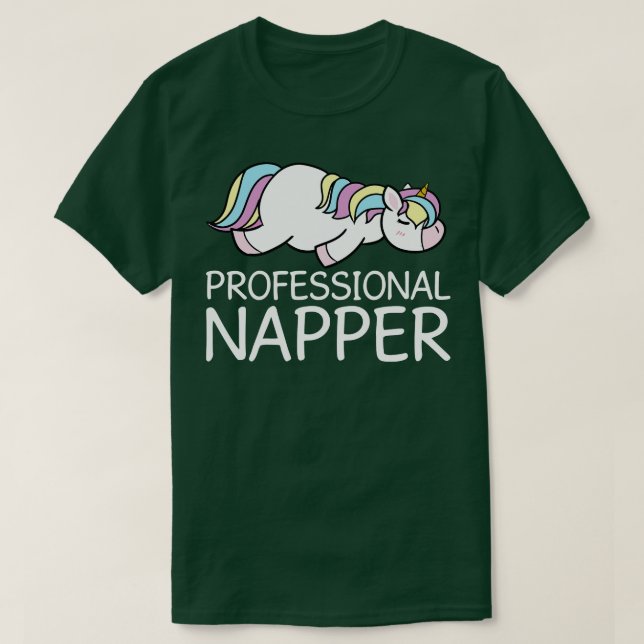 Professional Napper Unicorn Funny Unicorn T Shirts (Design Front)