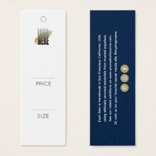 Professional Navy Blue Clothing Logo Price tag