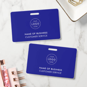 Professional Navy Blue Custom Company Logo ID Badge