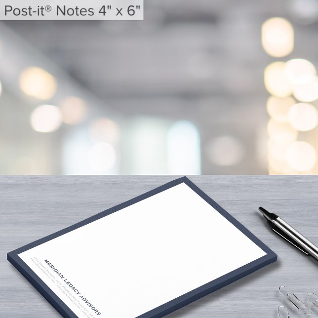 Professional Navy Blue Framed 4x6 Post-it Notes (Creator Uploaded)