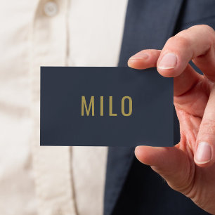 Professional Navy Blue Gold l Elegant Luxury Business Card