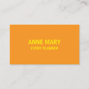 Professional Neon Orange Yellow Colourful Modern Business Card