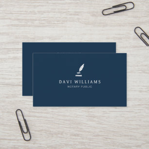 Professional Notary Public Business Card