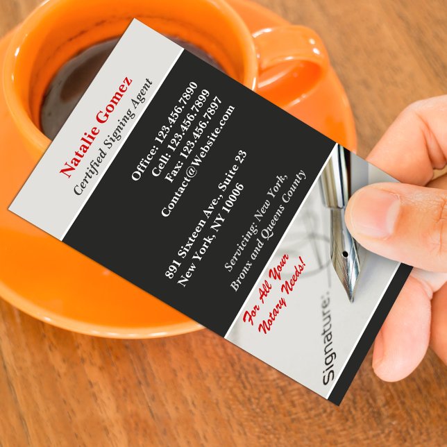 Professional Notary Public Business Card Template (Creator Uploaded)
