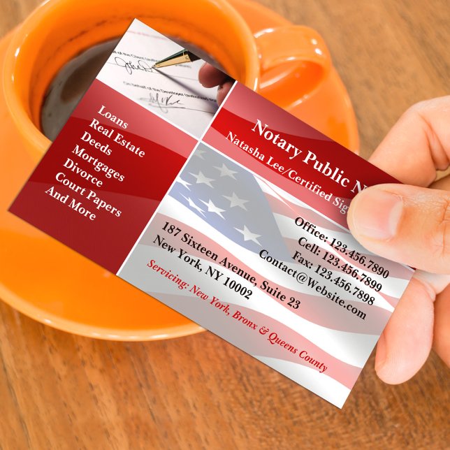 Professional Notary Public Business Card Template (Creator Uploaded)