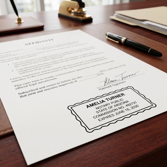 Professional Notary Public | Custom Name & Commiss Self-inking Stamp (Creator Uploaded)