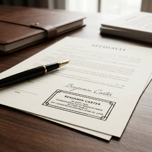 Professional Notary Public Custom Name & Commiss Self-inking Stamp