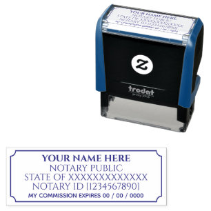 Professional Notary Public Customisable Template Self-inking Stamp