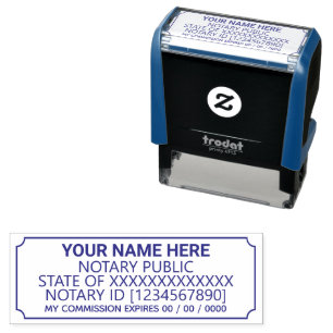 Professional Notary Public Customisable Template Self-inking Stamp
