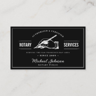 Professional Notary Services QR Code Customisable Business Card