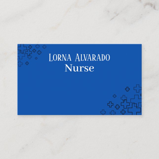 Professional Nurse Business Card Template (Front)