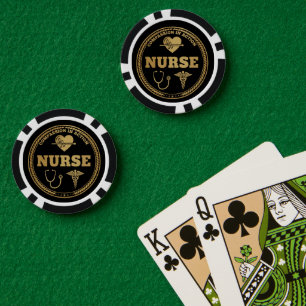 Professional Nurse Emblem Compassion in Action Poker Chips