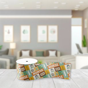 Professional Nurse Iconic Designed Grosgrain Ribbon