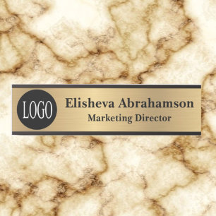 Professional Office Door Sign Gold Name Plate