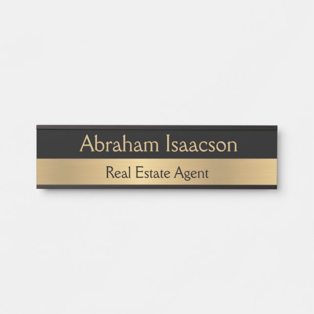 Professional Office Modern Door Sign Name Plate (Front)