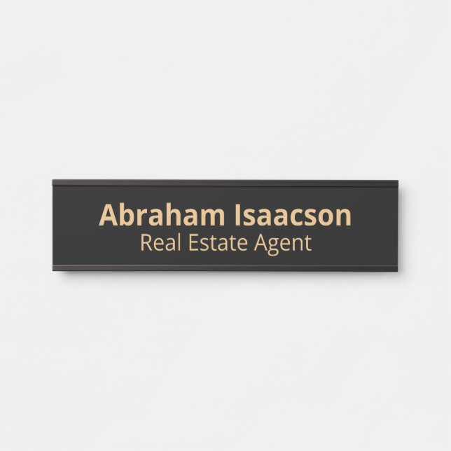 Professional Office Modern Door Sign Name Plate (Front)