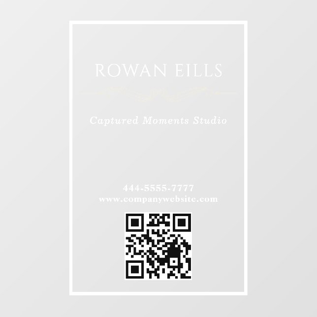 Professional Office QR Logo AI door sign (Sheet)