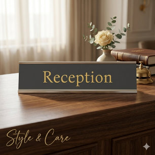 Professional Office Reception Desk Name Plate