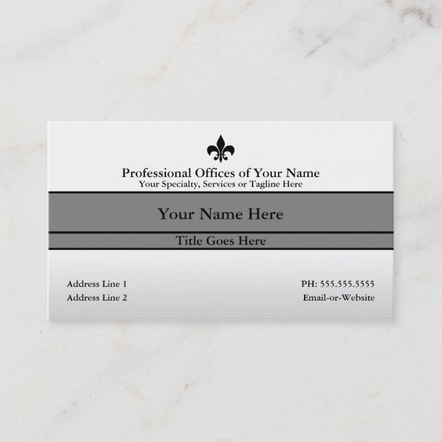 professional offices QR code Business Card (Front)