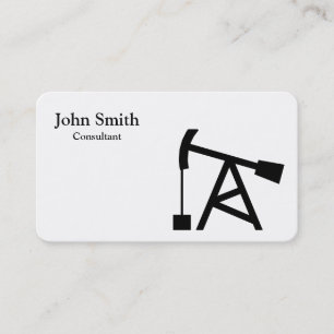Professional Oil rig silhouette Business Card