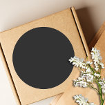 Professional Onyx Black Colour | Classic Elegant  Classic Round Sticker<br><div class="desc">Professional Onyx Black Solid Colour</div>