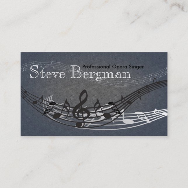 Professional Opera Singer Musician Card Teacher (Front)