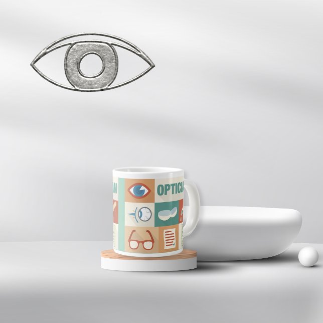 Professional Optician Iconic Design Large Coffee Mug (Creator Uploaded)