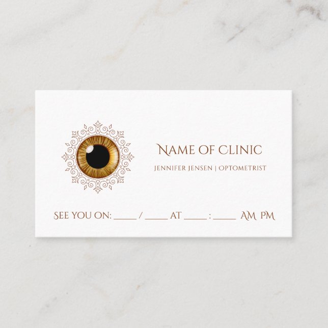 Professional Optometrist Appointment Brown Eye (Front)