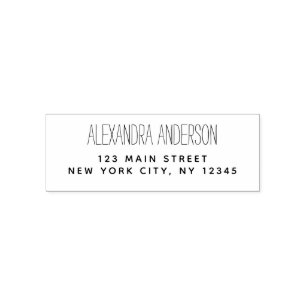 Professional or Personal Elegant Return Address Self-inking Stamp