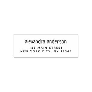 Professional or Personal Elegant Return Address Self-inking Stamp