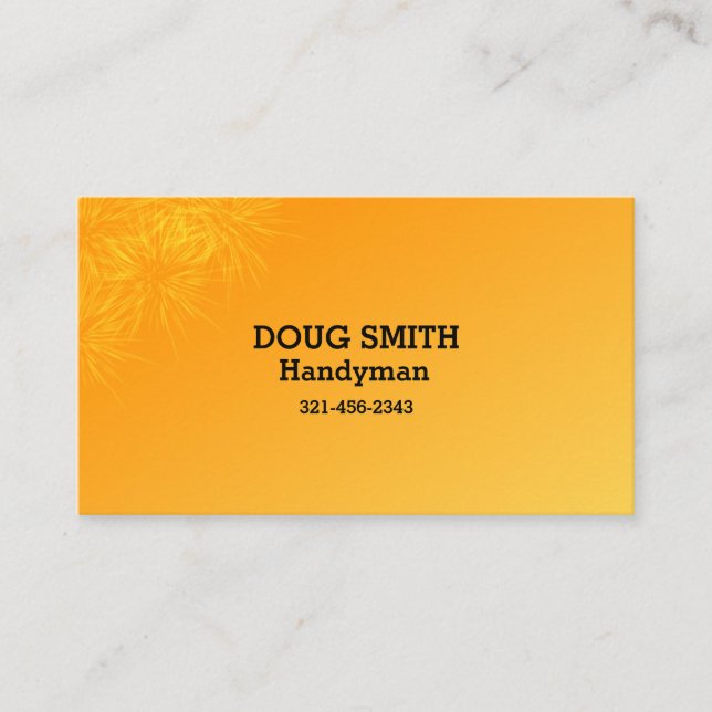 Professional Orange Business Card (Front)