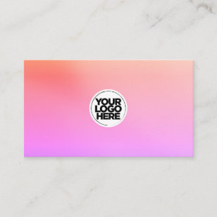 Professional orange, coral & purple bright ombrée business card