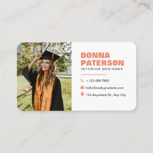 Professional Orange Simple Modern Minimal Calling