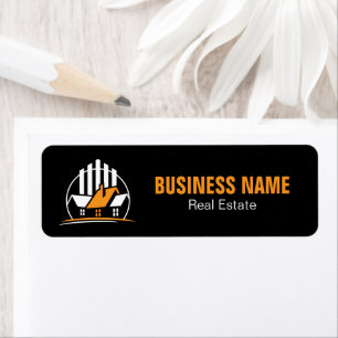 Professional Orange White Real Estate Logo