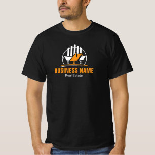 Professional Orange White Real Estate Logo T-Shirt