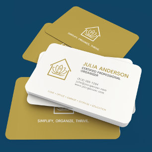 Professional Organiser Gold Business Card