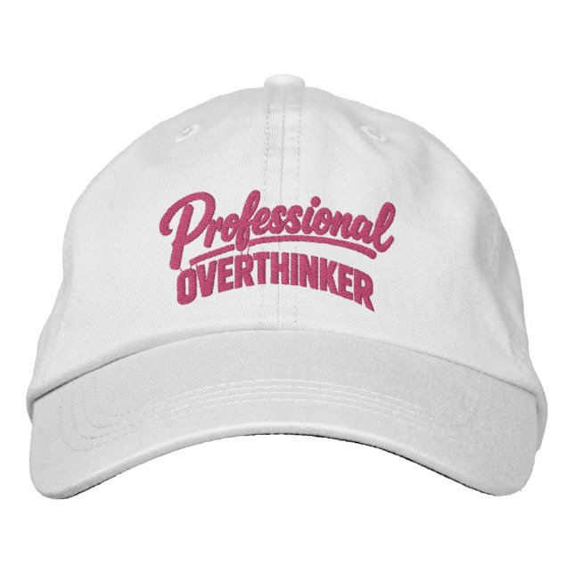 Professional Overthinker Funny Humor Embroidered Hat (Front)