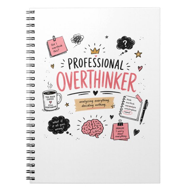 Professional Overthinker – Funny Notebook (Front)