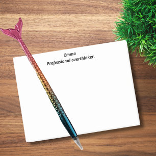 Professional overthinker, Funny, Witty, Custom Post-it Notes