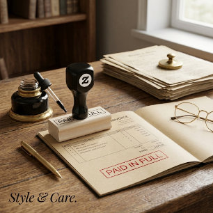Professional Paid In Full Rubber Stamp Clear Mark
