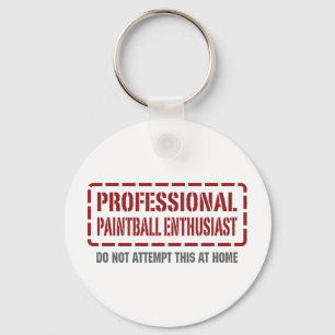Professional Paintball Enthusiast Key Ring