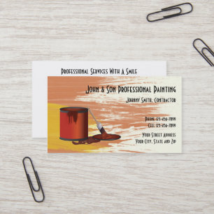 Professional Painter Contractor Business Card